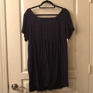 Navy dress with back cut out